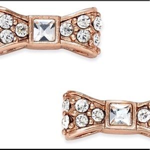 NWT Kate Spade rose gold bow earrings